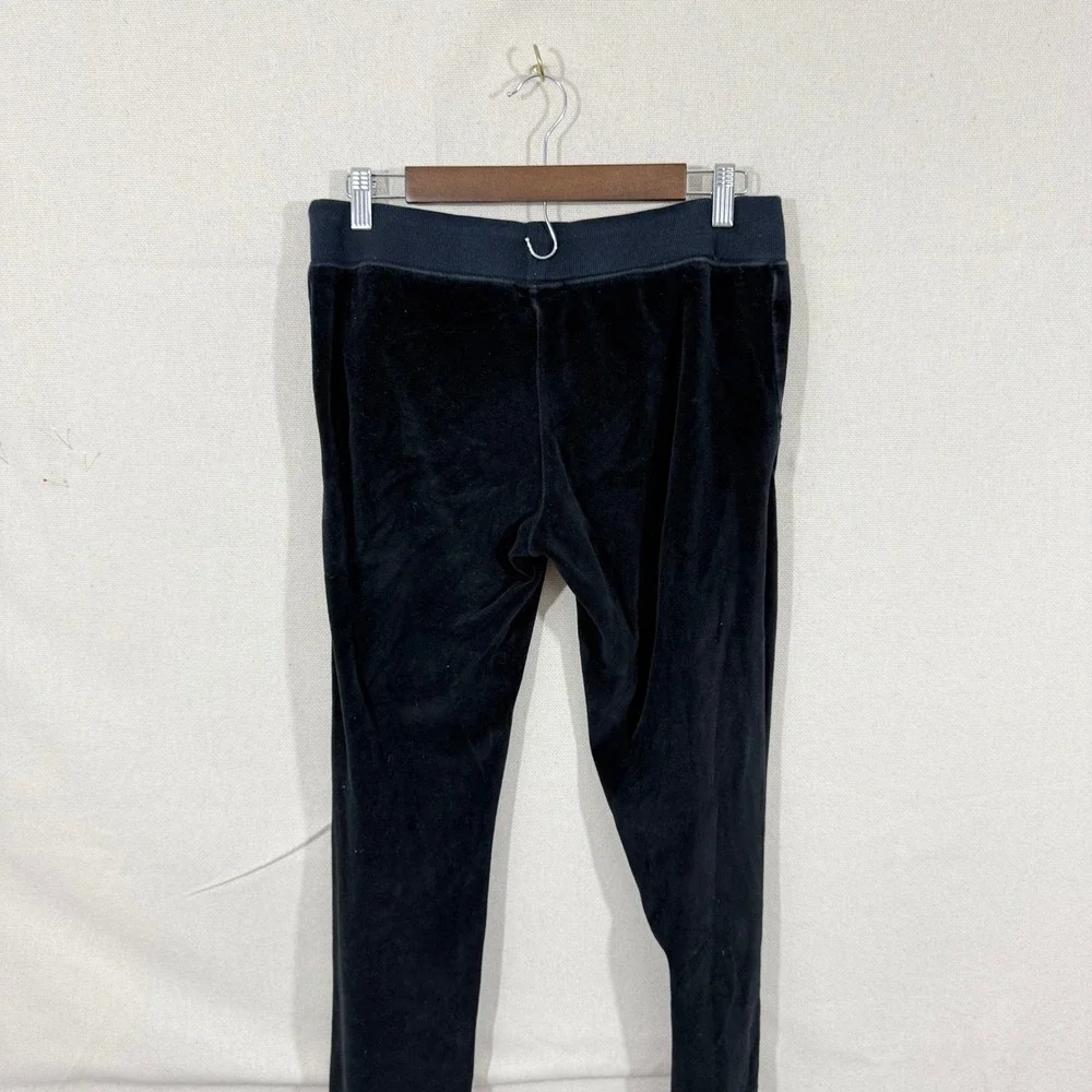 Calvin Klein Jeans Womens Black Velour Tracksuit Set Hoodie Pants Y2K Small - Picture 10 of 10